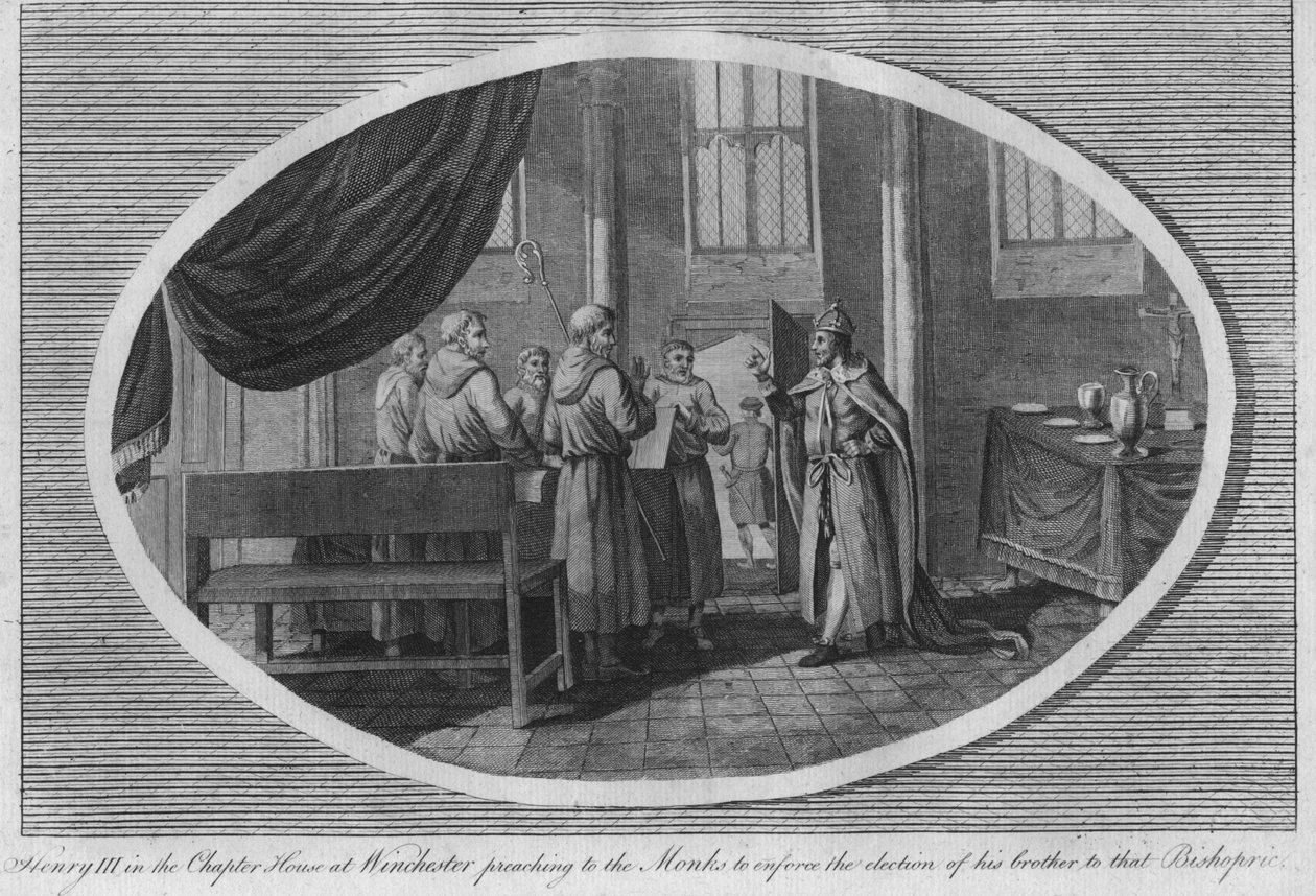 亨利三世在温彻斯特大教堂的分庭中，1250年1793年 作者 不明