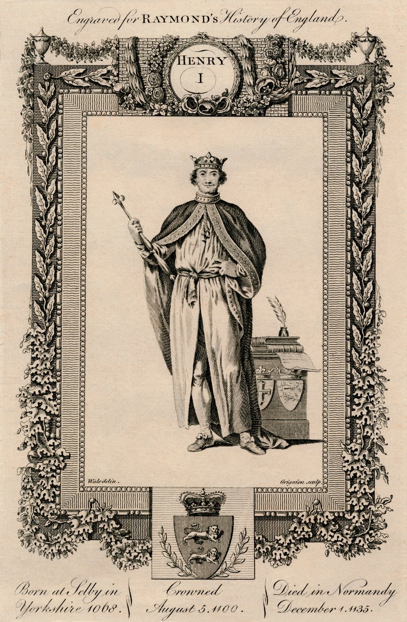 亨利一世（Henry I），1068-1135，c1787 作者 不明