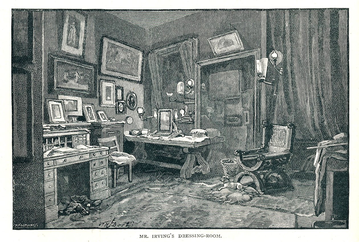 亨利·欧文斯更衣室，1891年 作者 不明