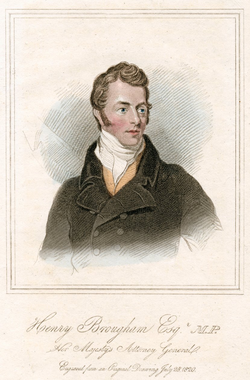 亨利·彼得·布洛厄姆（Henry Peter Brougham），第一任布洛厄姆男爵和沃克斯，苏格兰律师和政治家，c1820年 作者 不明