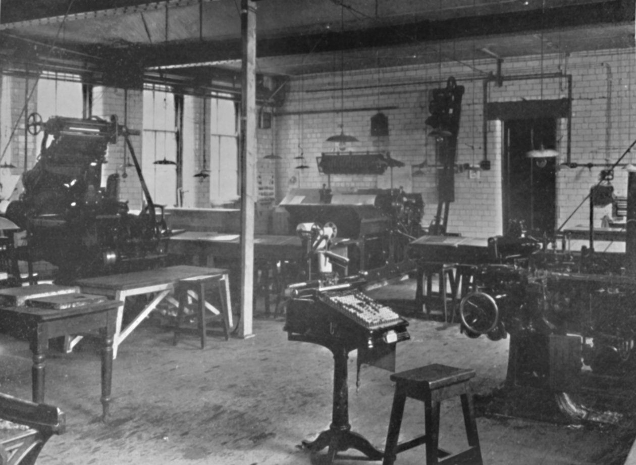爱丁堡赫瑞瓦特学院-凸版印刷机系，1909年。 作者 不明