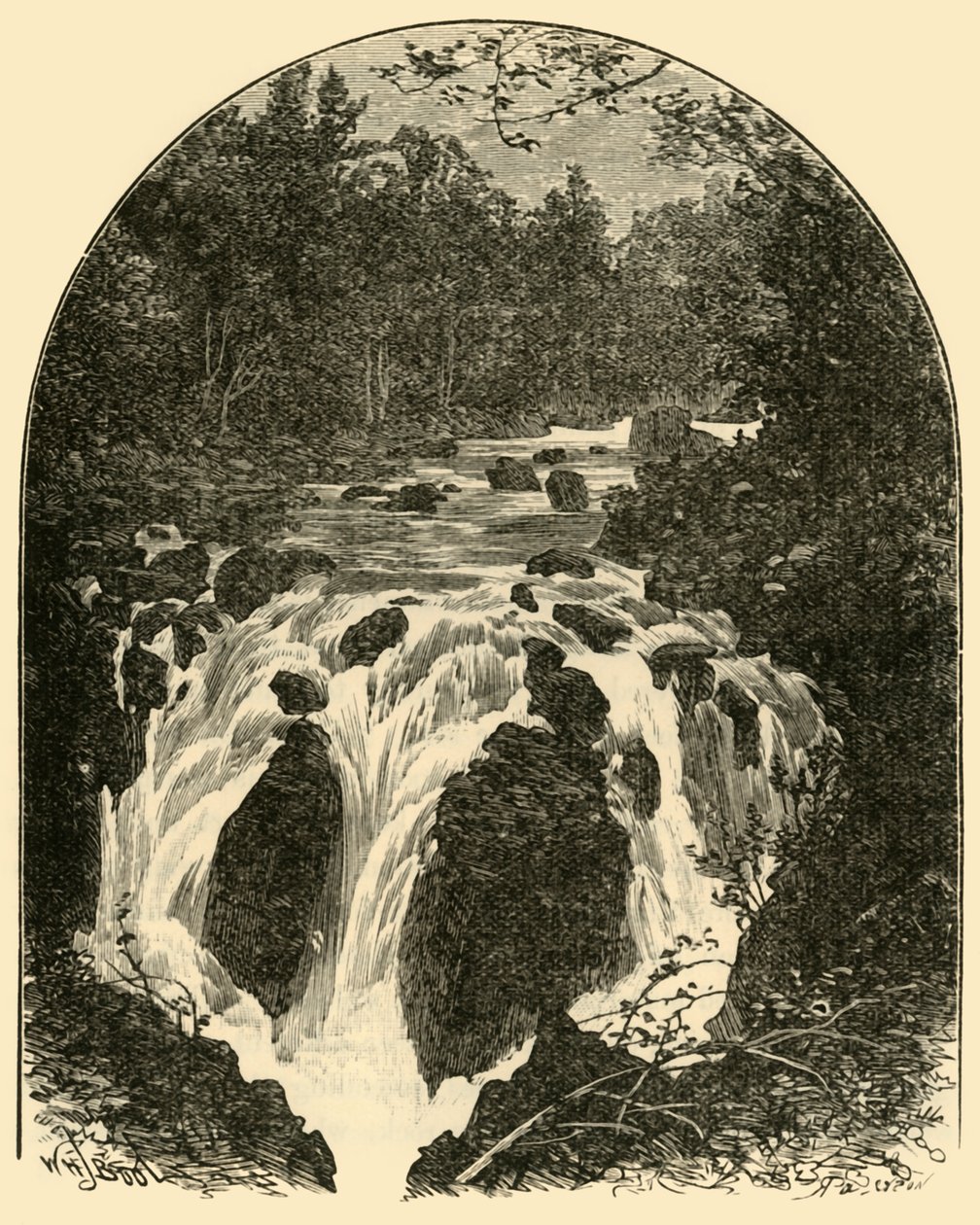 埃尔米塔日（Hermitage Fall），1898年。 作者 不明