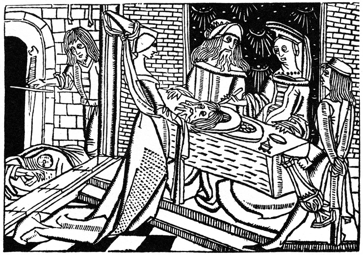 希罗底亚（Herodias）和施洗约翰（John Baptist）团长，1488年，1964年 作者 不明