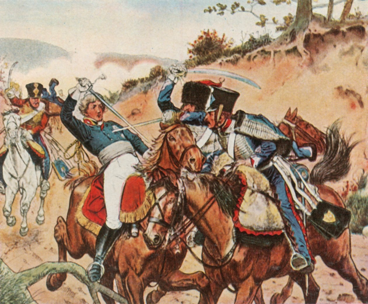 1806年10月10日，普鲁士亲王路易斯·费迪南德在萨尔费尔德英勇牺牲，1806年10月10日。 作者 不明