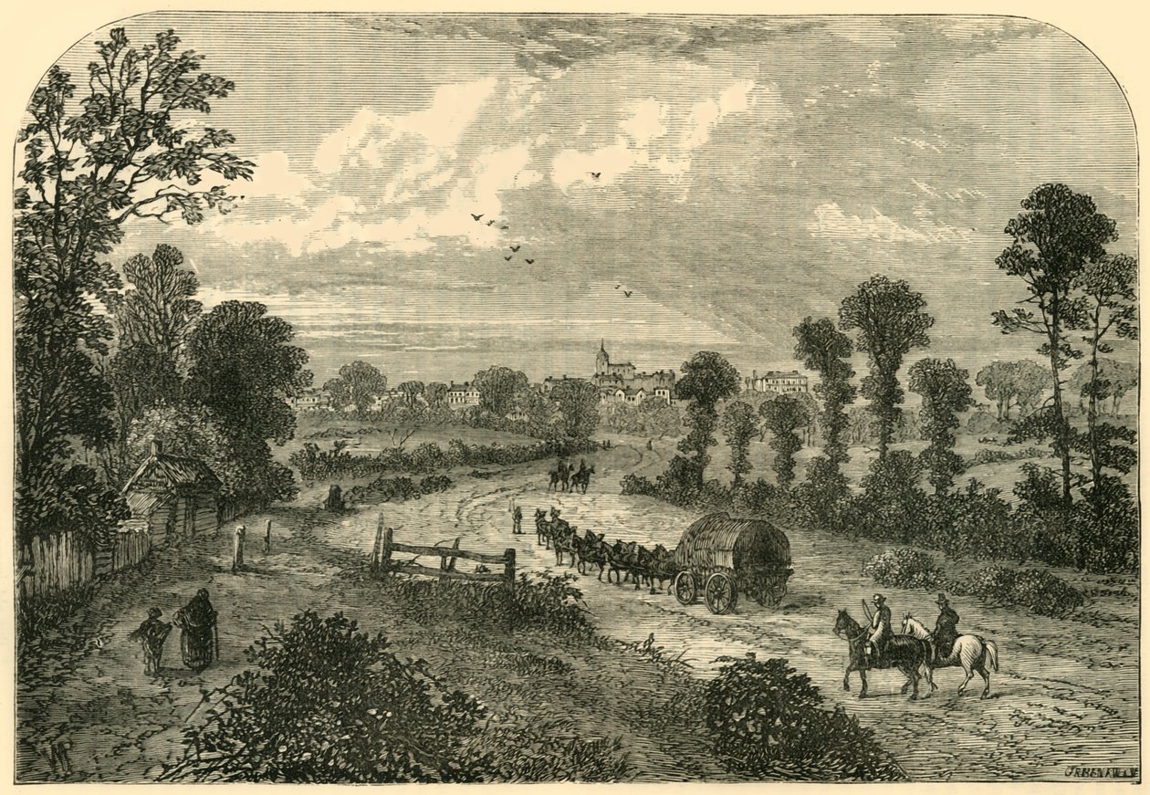 海格特（Highgate），来自上霍洛韦（High Holloway），约1876年。 作者 不明