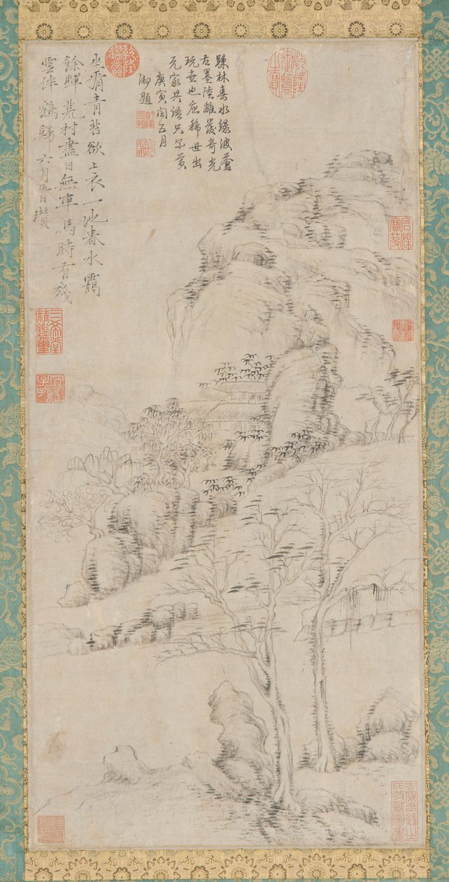 山坡和竹子，17世纪。 作者 不明