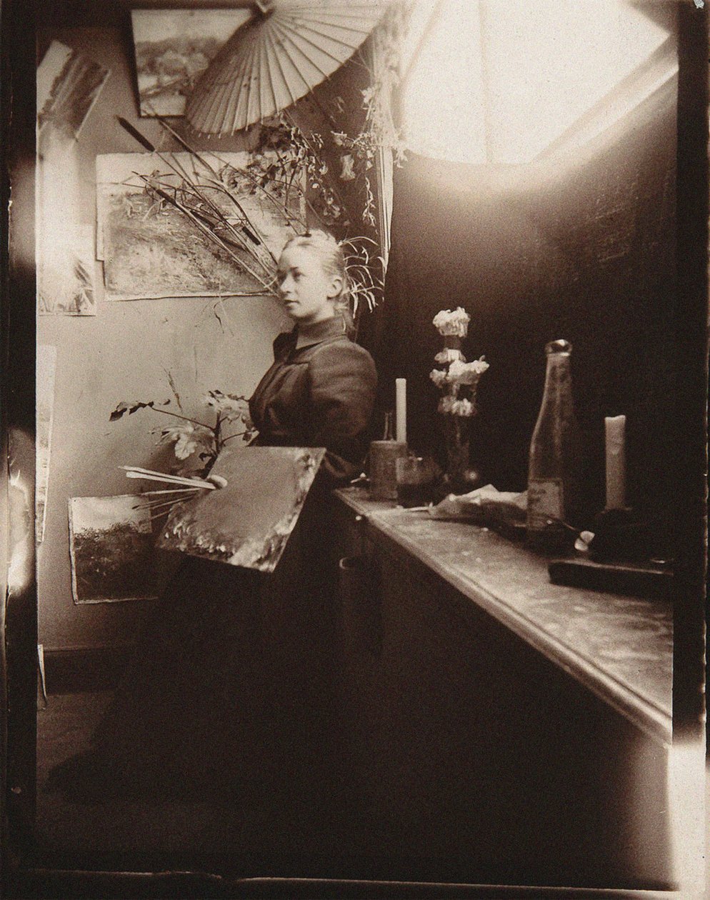 Hilma af Klint在斯德哥尔摩的Kungliga Akademien，1885年。 作者 不明