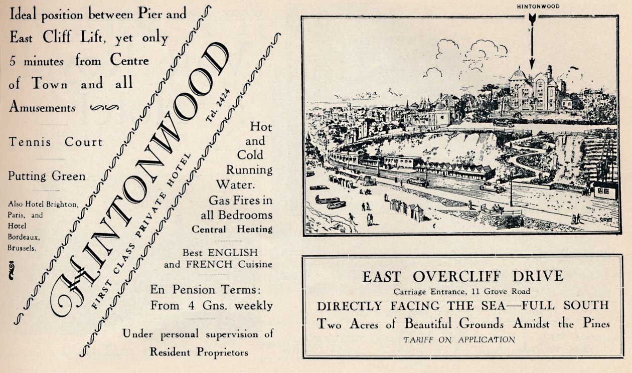 Hintonwood-头等舱私人酒店，1929年 作者 不明