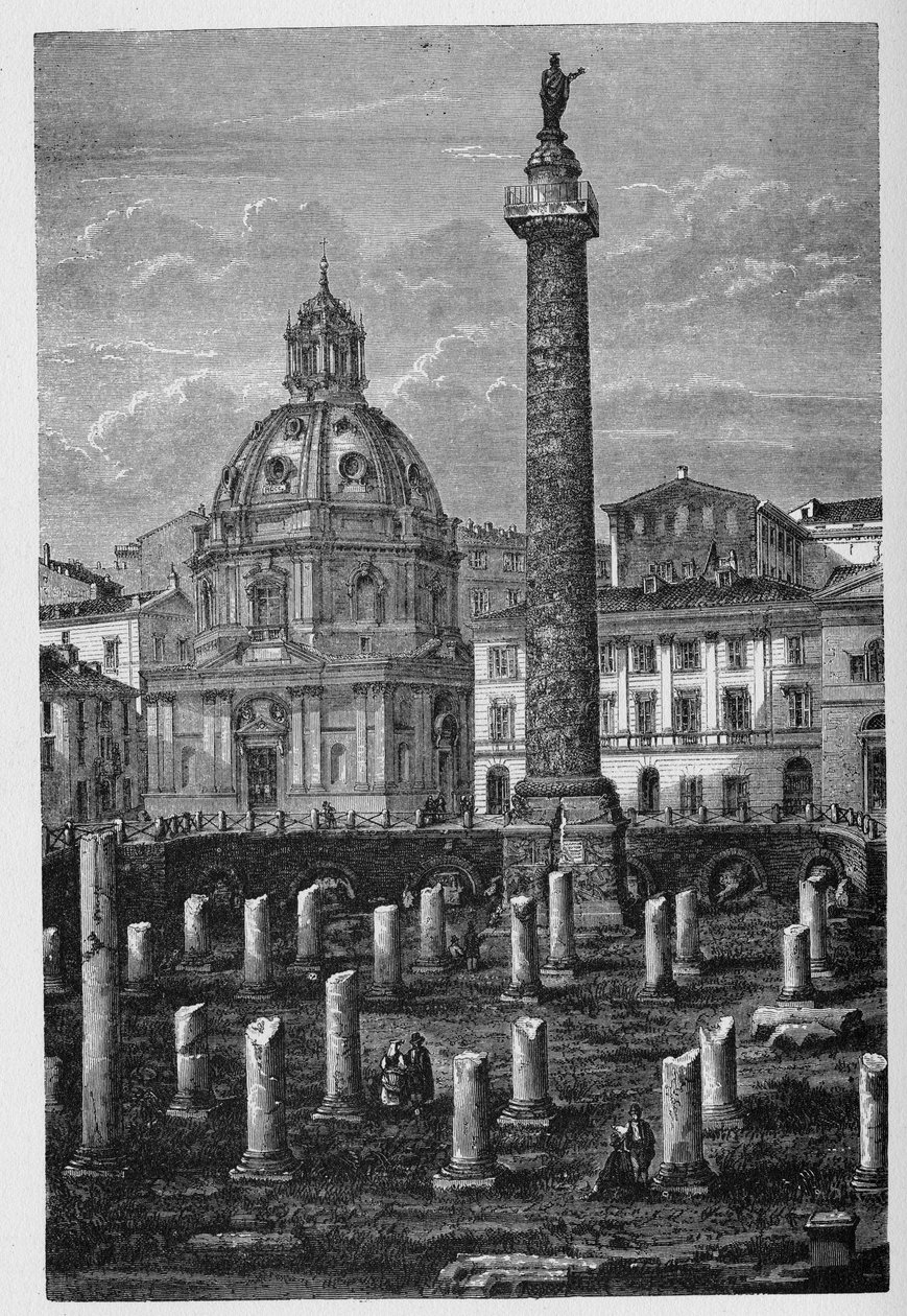 古罗马的历史。 1872 年的罗马版画 作者 不明
