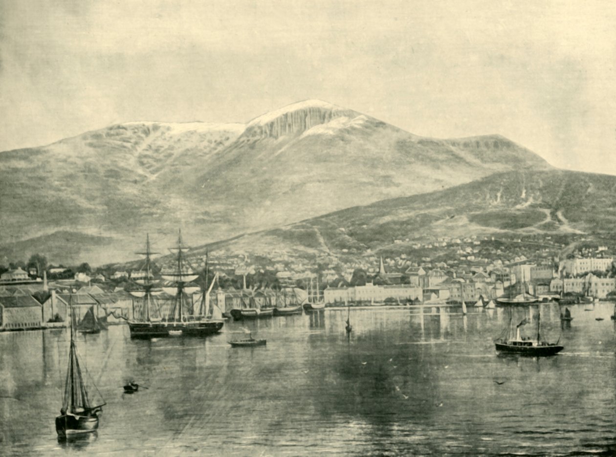 霍巴特（Hobart），来自海湾，1901年。 作者 不明