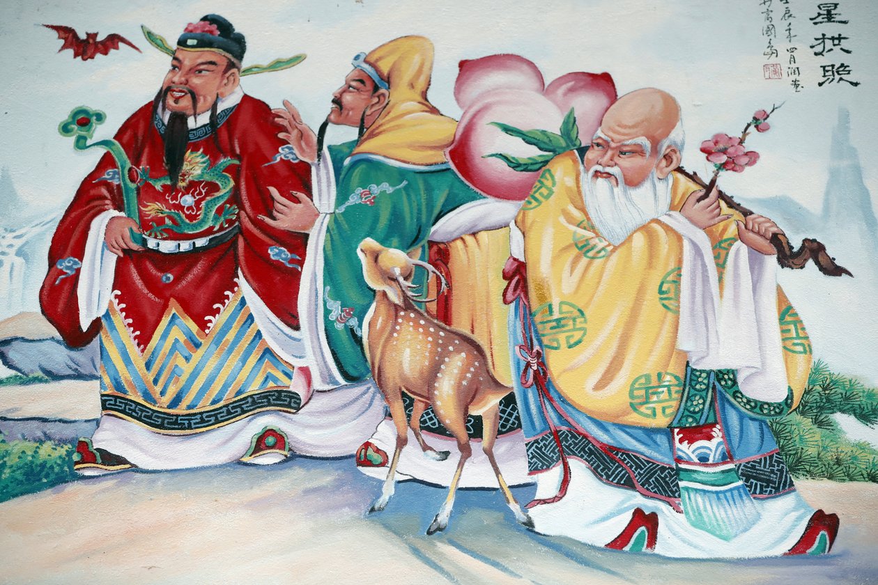 Hoi Tuong Te Nguoi Hoa buddist chinese temple. Buddhist painting. Phu Quoc. Vietnam. 作者 不明