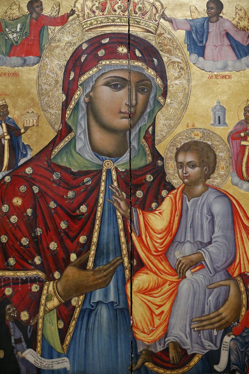 Holy Sepulchre Church, The Greek Orthodox catholicon, Virgin Mary and child icon, Jerusalem, Israel 作者 不明