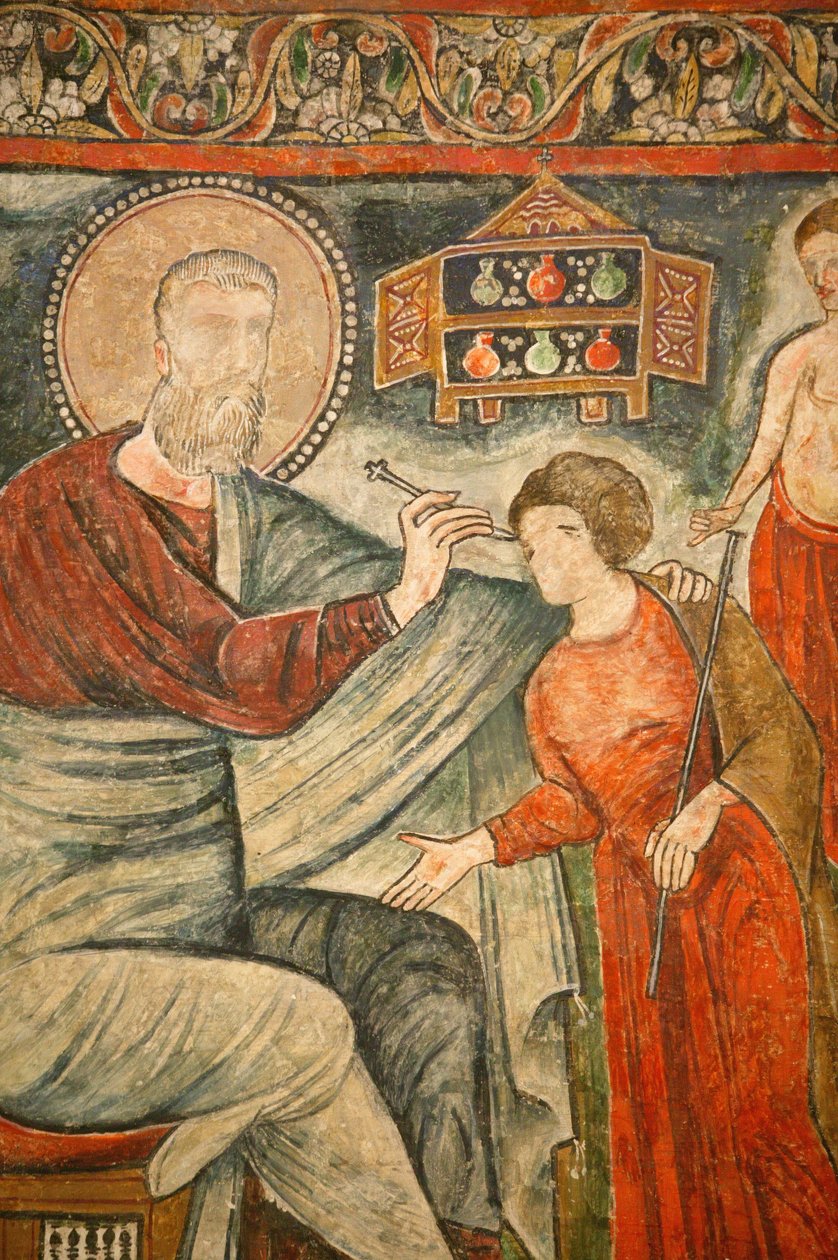 Holy Virgin and Saint John Kame coptic monastery : Healing saint curing a blind girl Egypt 作者 不明
