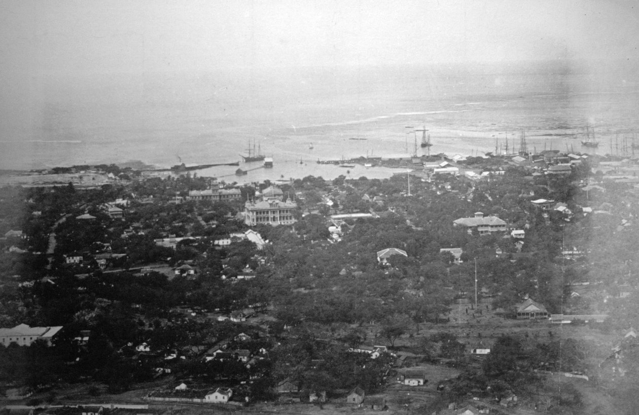 檀香山港口，夏威夷，1885年 作者 不明