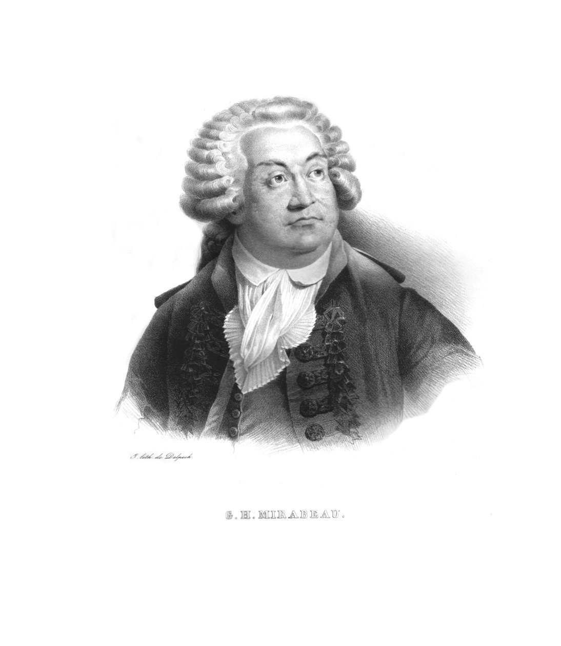 Honore-Gabriel de Riqueti（米拉波伯爵），约1820年代。 作者 不明