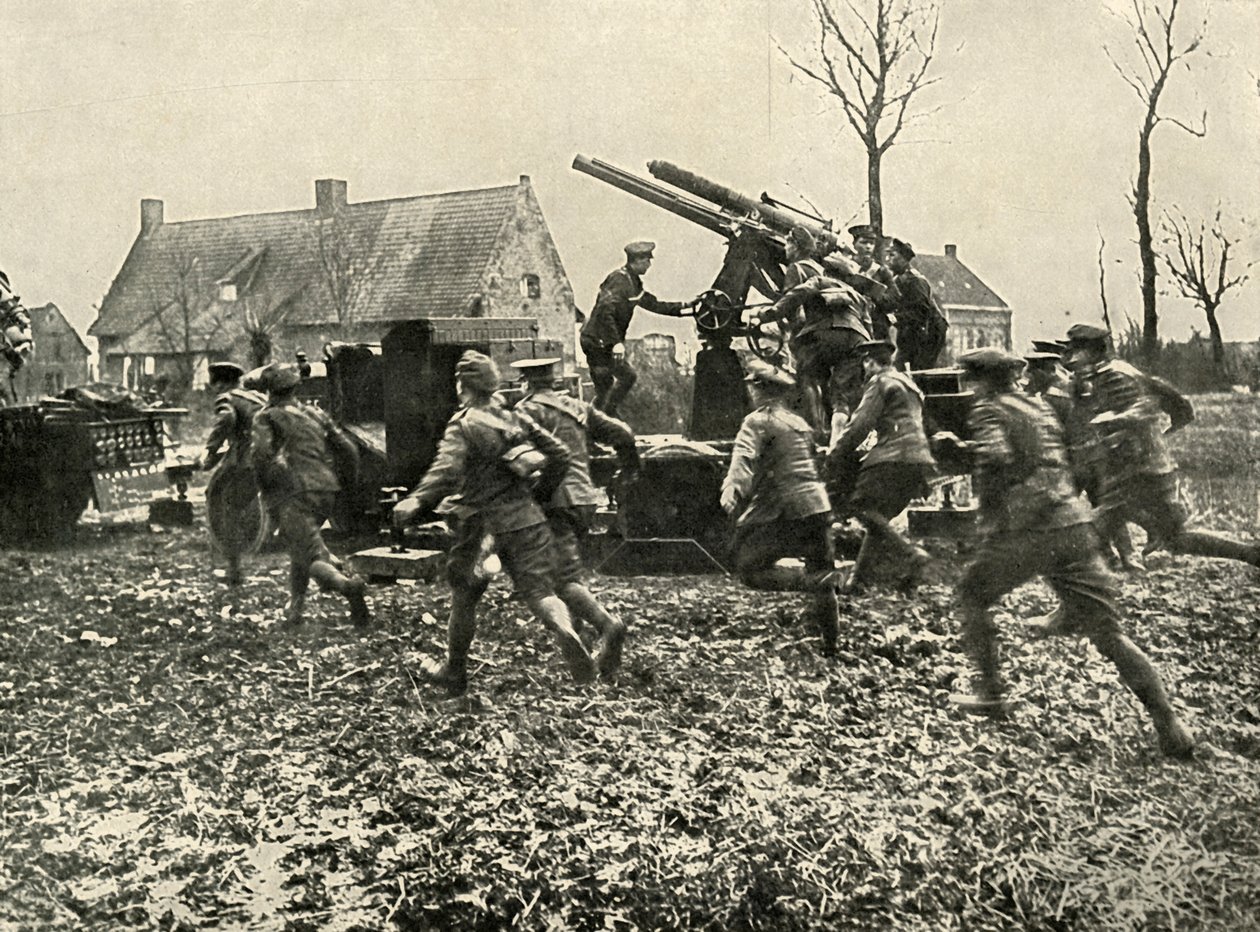 看见敌对飞机，1919年。 作者 不明