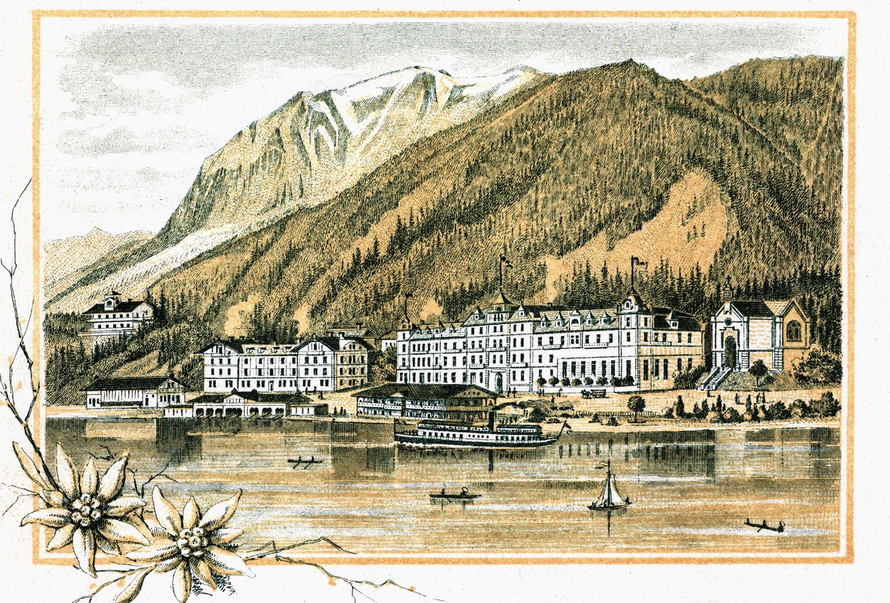 Hotel Scholastic Alang Lake Achensi 拥有 1900 年左右的奥地利蒂罗尔 作者 不明