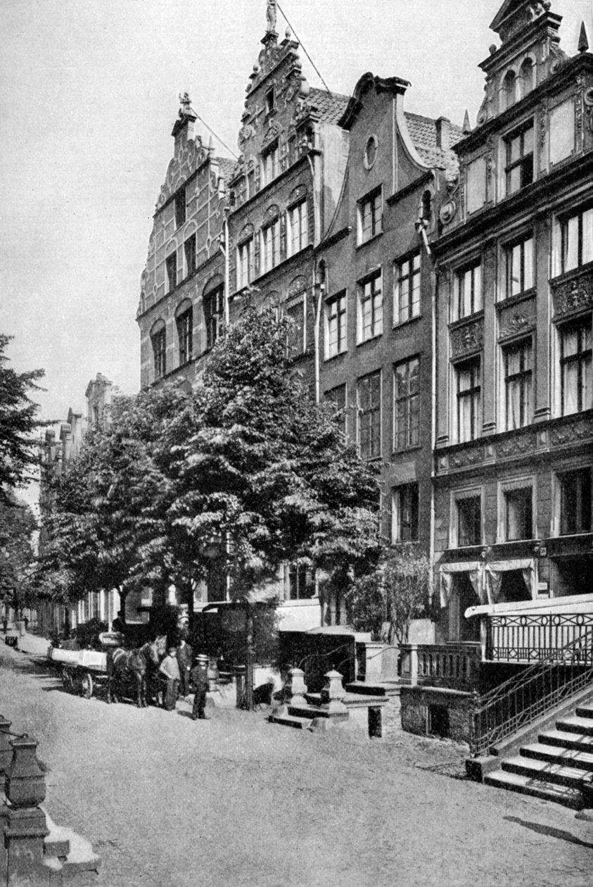 Brodbankengasse上的房屋，但泽，c1922 作者 不明