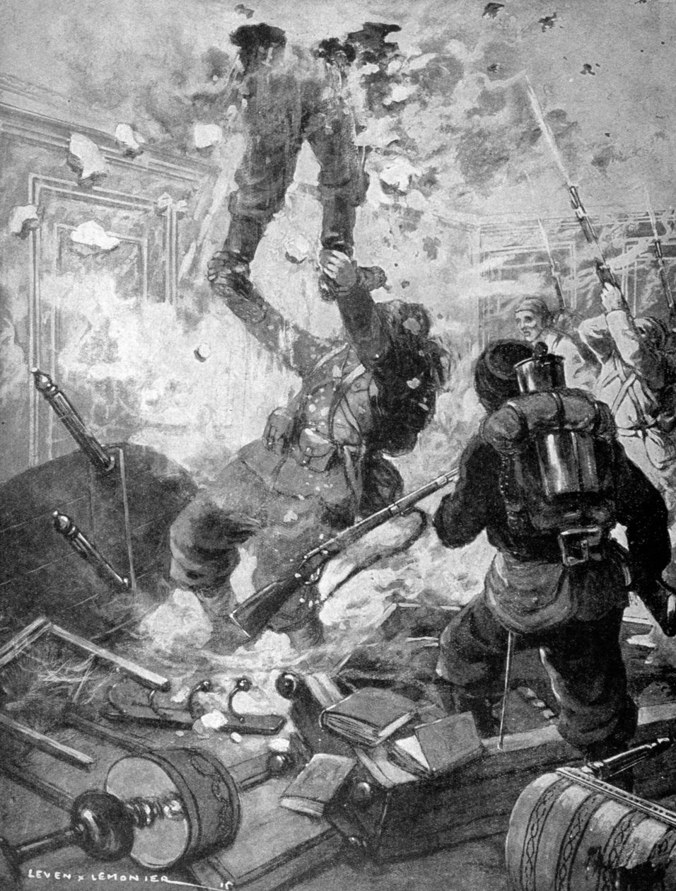 城堡的拍摄方式，第一次世界大战，法国，1915年 作者 不明
