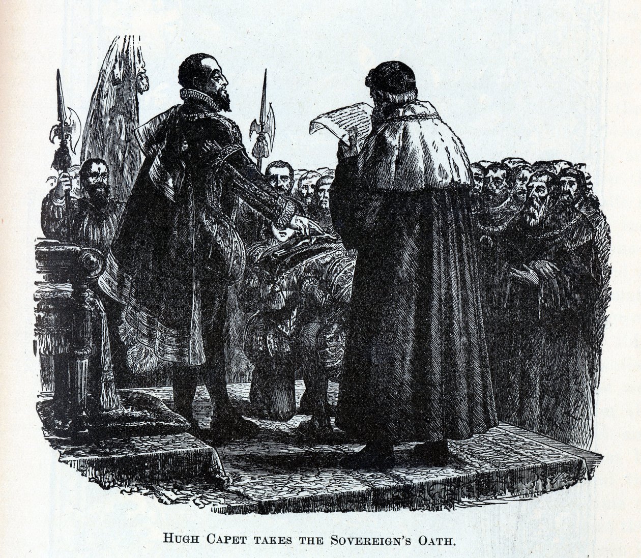 休·卡普（Hugh Capet）宣誓就职，1882年 作者 不明