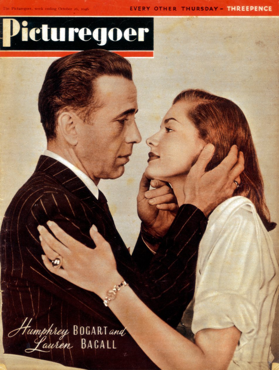 汉弗莱·鲍嘉（Humphrey Bogart）1899-1957和劳伦·巴考（Lauren Bacall）b1924，美国演员，1946年 作者 不明