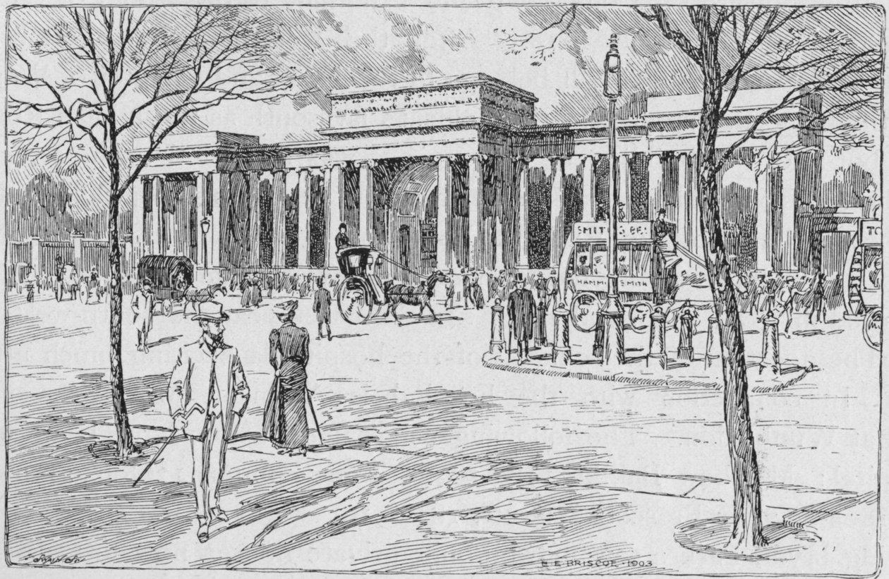 海德公园角（Hyde Park Corner），伦敦，1903年，1911年 作者 不明