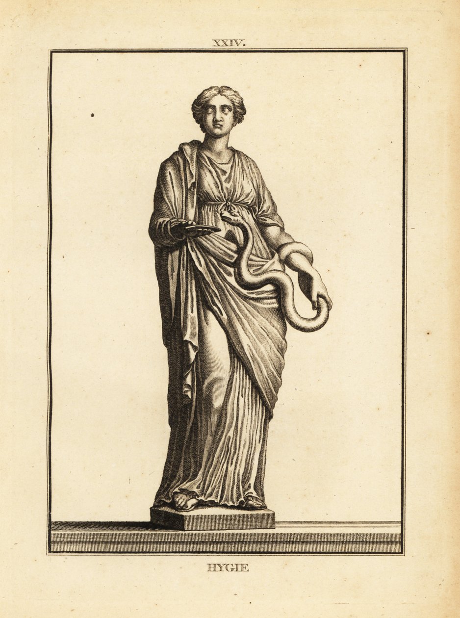 Hygieia, Greek and Roman goddess of health and cleanliness, daughter of the god of medicine Asclepius 作者 不明
