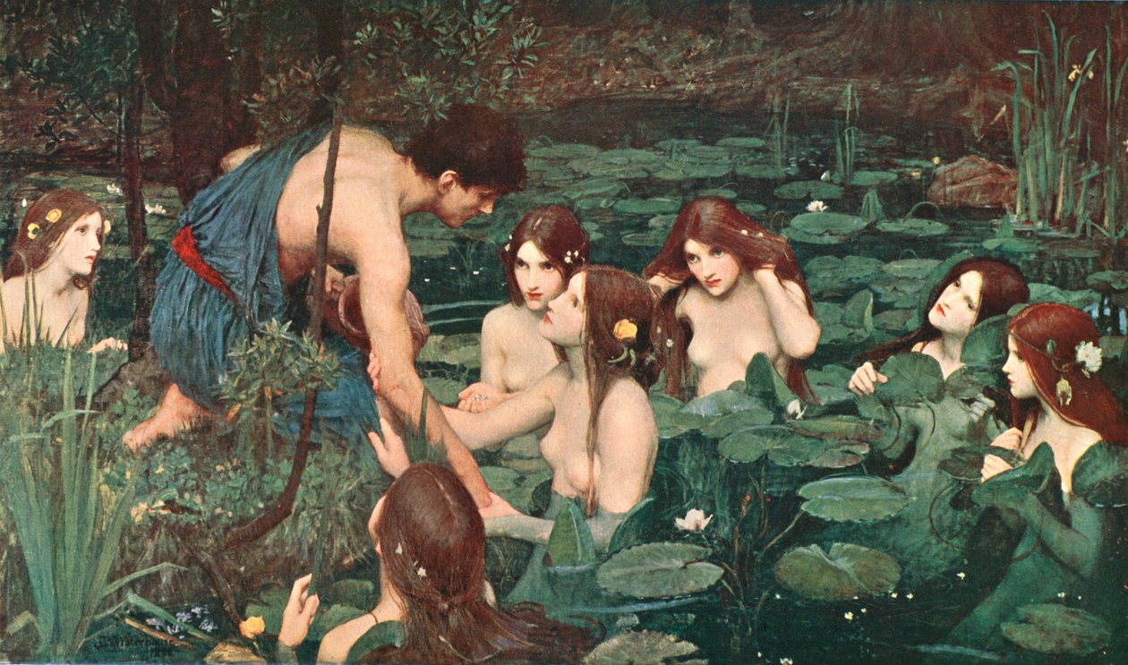 希拉斯与若虫，1896年，c1902。 作者 不明