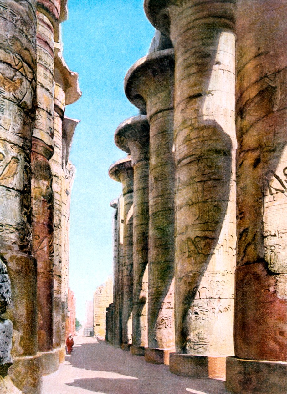埃及卢克索神庙卡纳克神庙（Hypostyle Hall），二十世纪 作者 不明