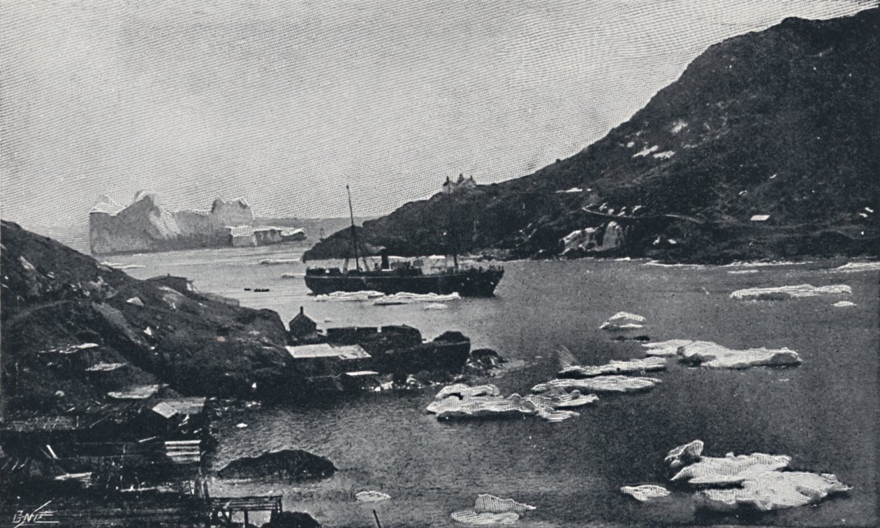 圣约翰斯港的冰山，1924年 作者 不明