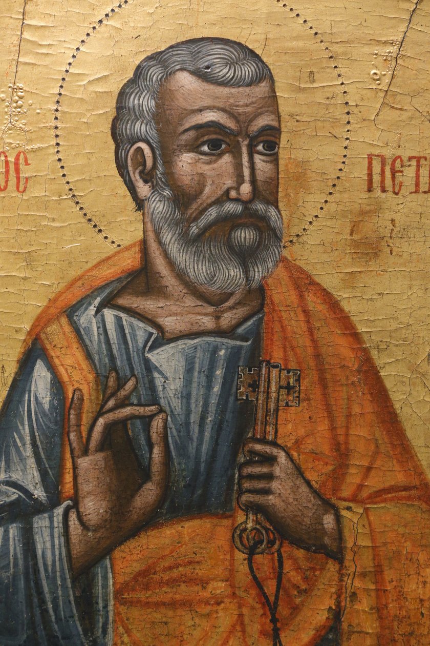 Icon in Pedoulas Byzantine museum : Saint Peter (17th century), 20150510, Pedoulas, Cyprus 作者 不明