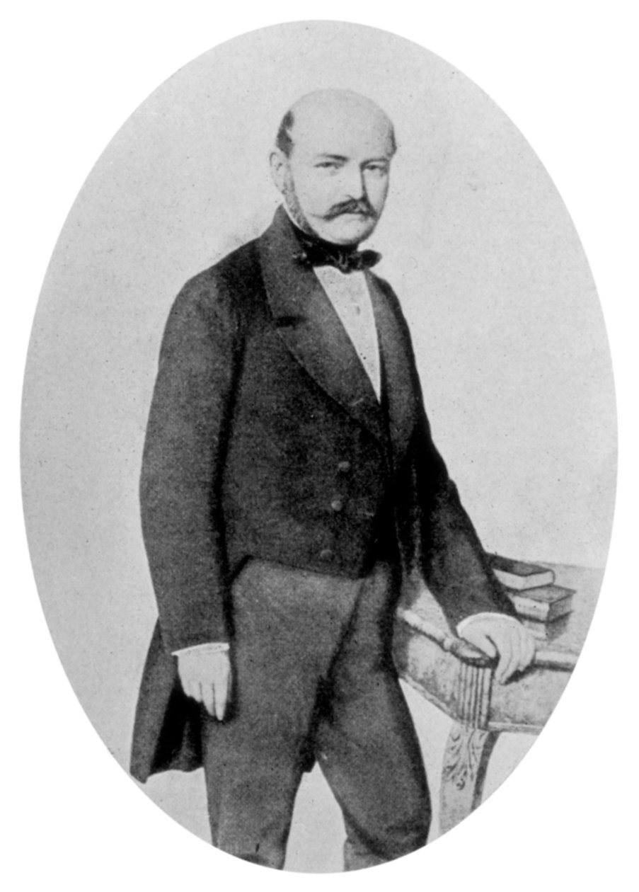伊格纳兹·菲利普·塞梅维斯（Ignaz Philip Semmelweis）1818-1865年，匈牙利产科医生，十九世纪 作者 不明