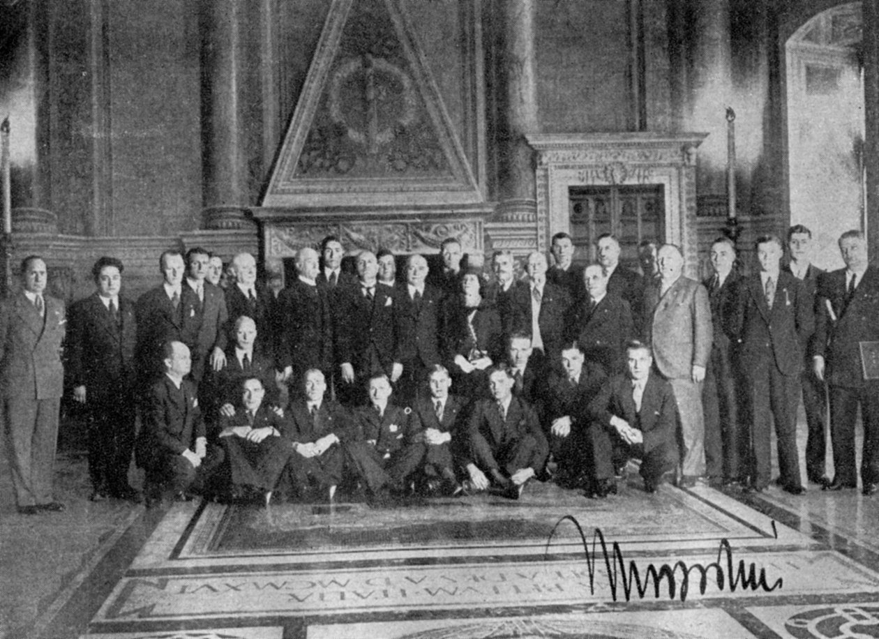 Il Duce姿势，FA巡回演出，威尼斯宫，意大利罗马，1933年 作者 不明