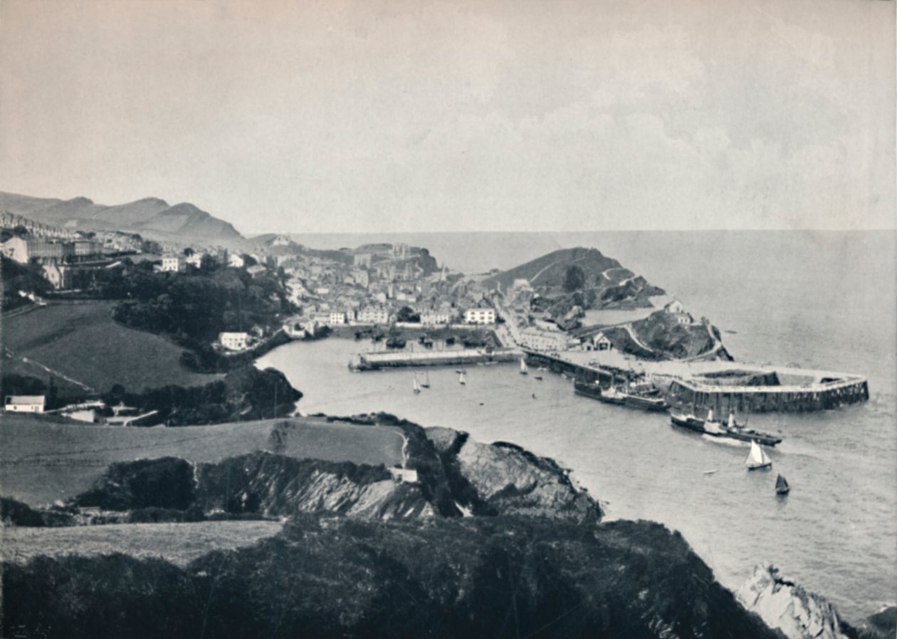 Ilfracombe-典型视图，显示崎，的海岸，1895年 作者 不明
