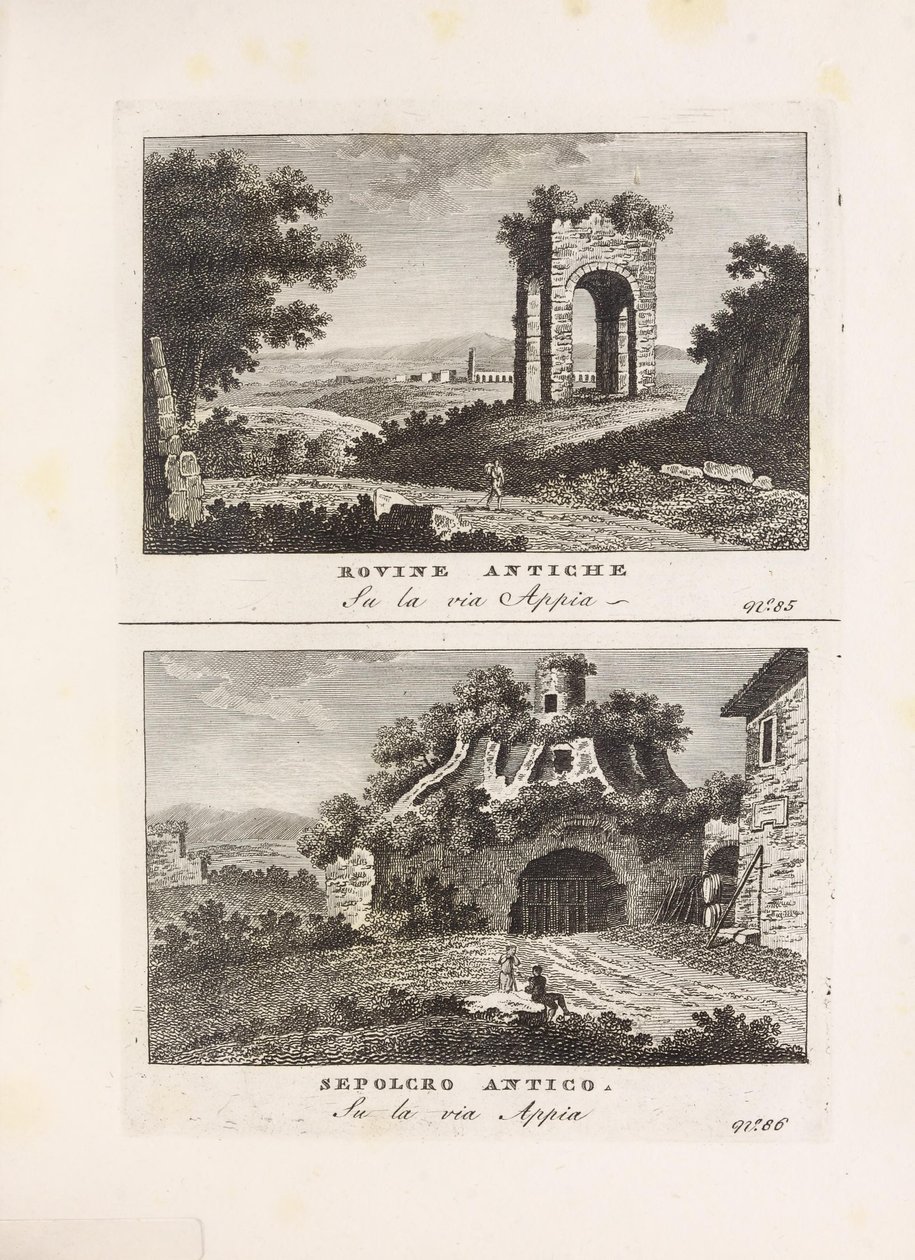 Illustrasjon hentet fra boken Vedute antiche e moderne le piú interessanti della cittá di Roma av ukjent forfatter og utgitt av Presso Venanzio Monaldini, Stefano Piale in Piazza di Spagna (it, [ca. 1820]) 作者 不明
