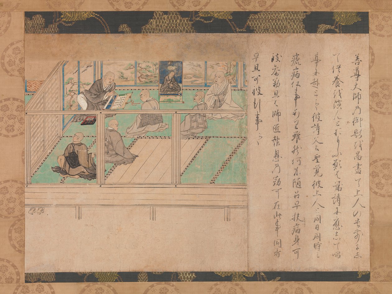Honen Shuikotokuden-e的插图传，ca。 1310-20。 作者 不明