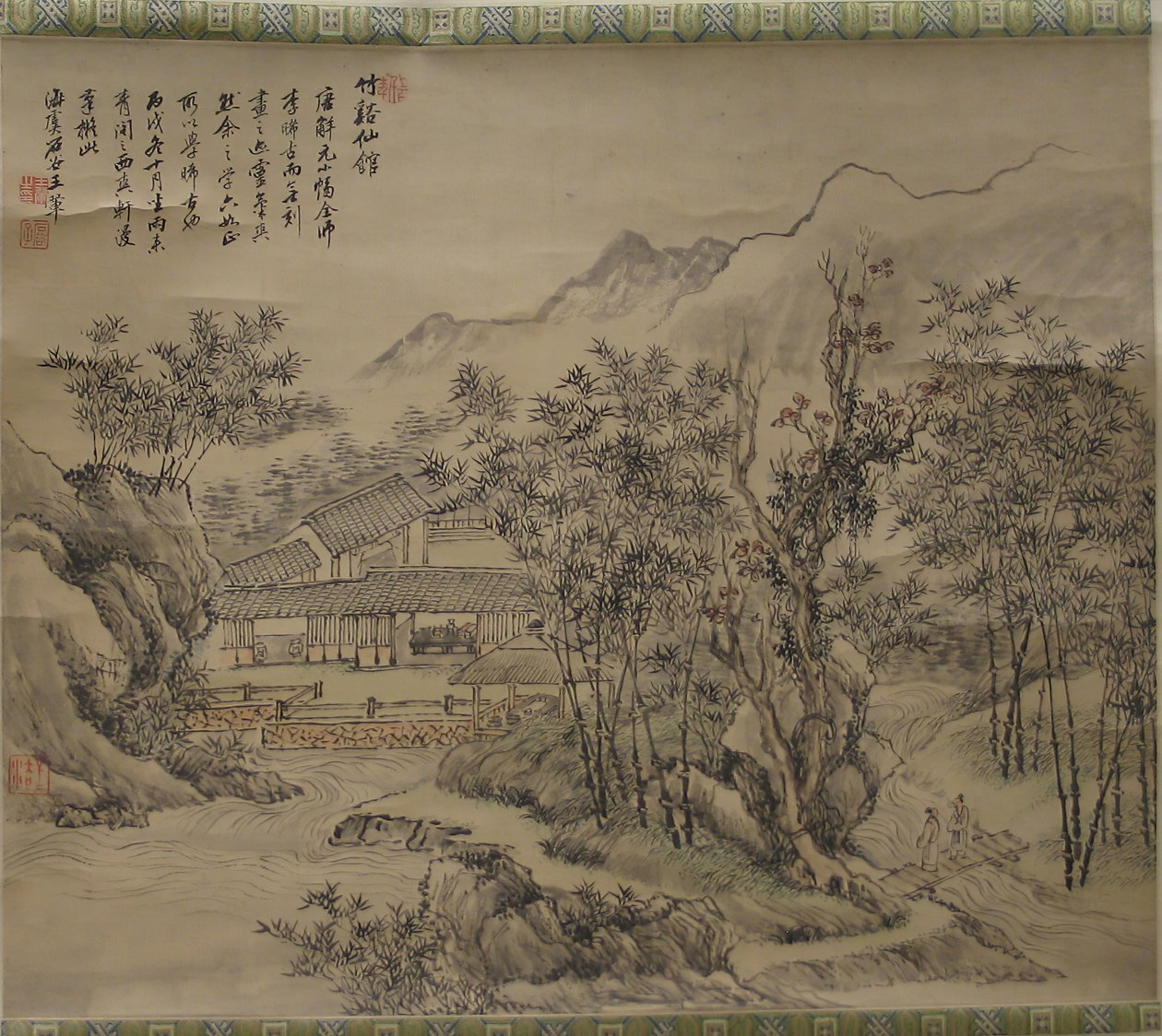 溪水和竹子旁的神仙工作室，18世纪或以后。 作者 不明