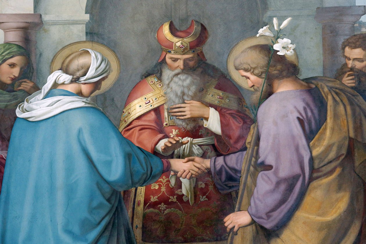 Imperial cathedral of Speyer. Paintings by Schraudolph. Joseph and Mary. Wedding, Speyer, Germany 作者 不明