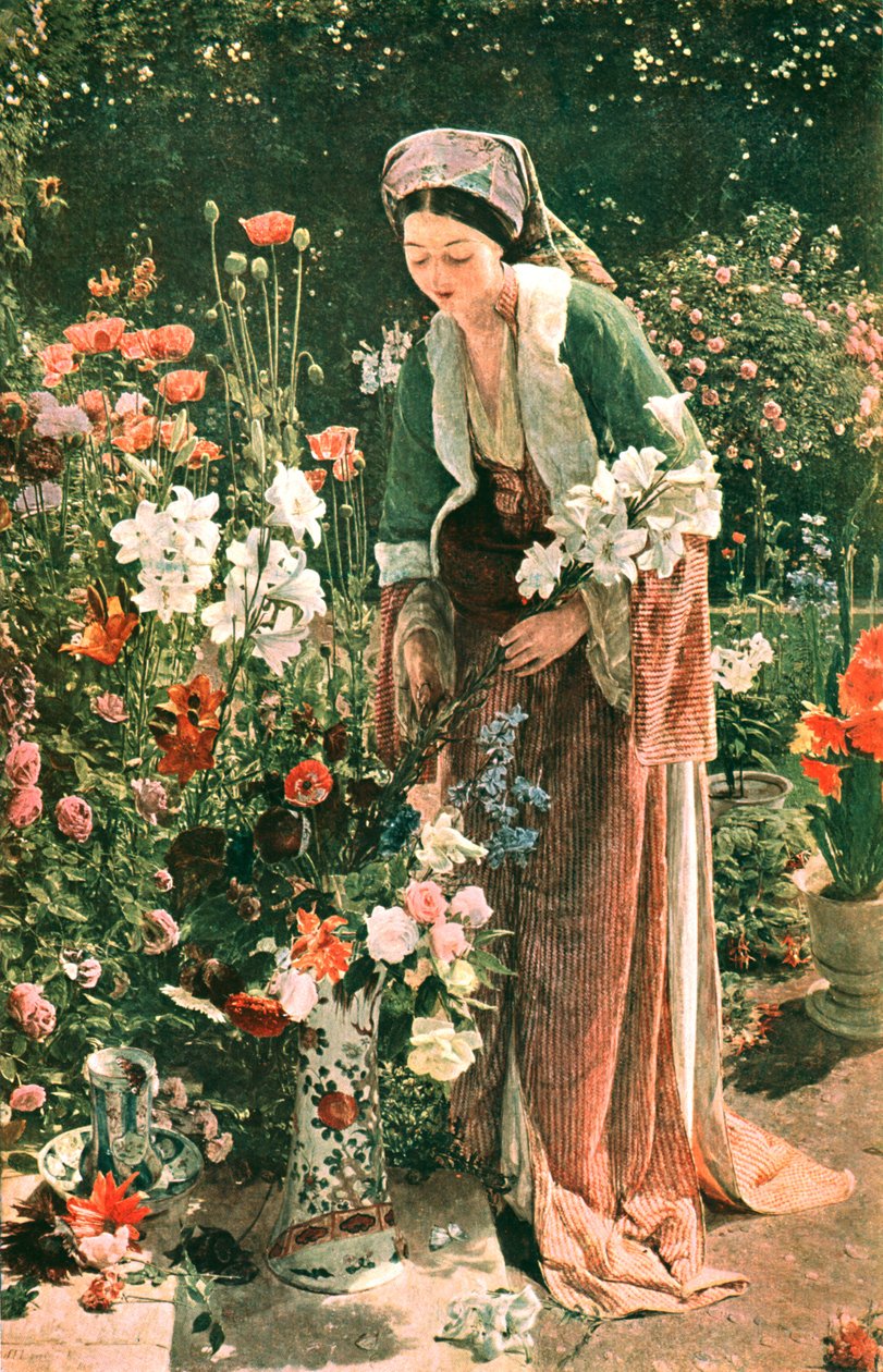 在Beys花园中，1865年，c1902。 作者 不明