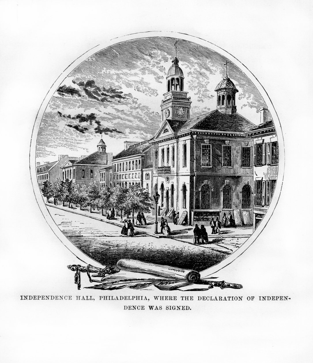 美国独立纪念馆，美国宾夕法尼亚州费城，1872年 作者 不明