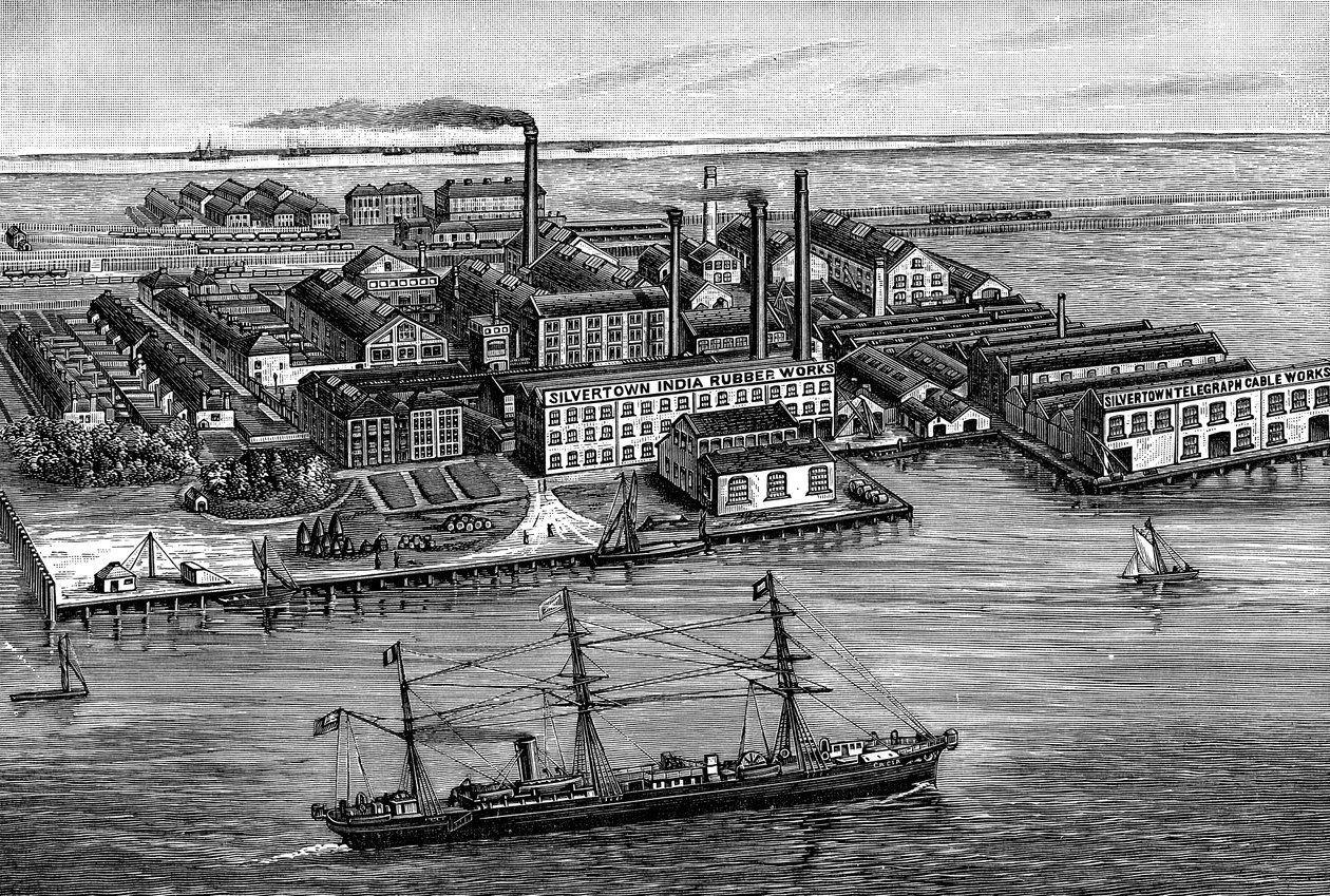 印度橡胶，Gutta Percha＆Telegraph Works Company工厂，伦敦银镇，1887年 作者 不明