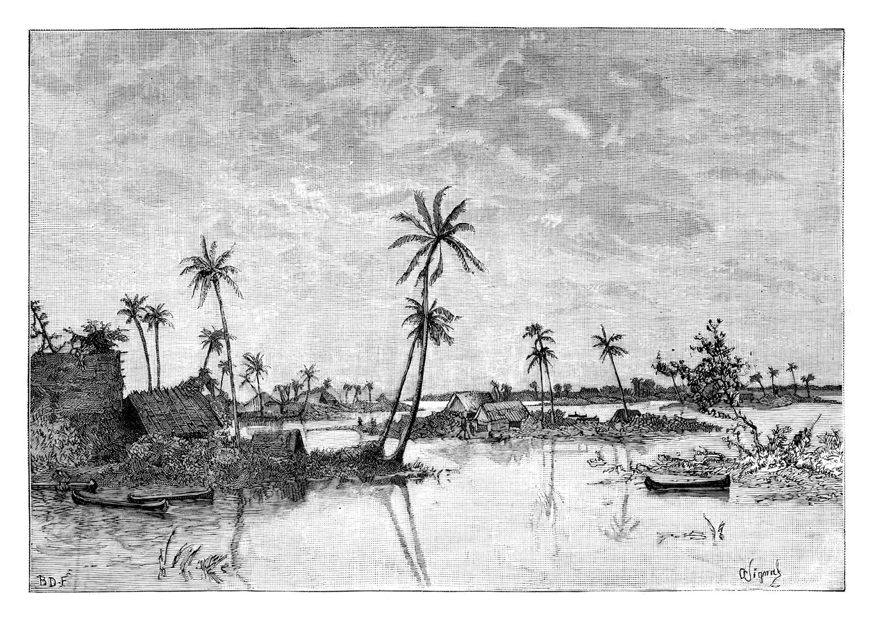 1890年，圣布拉斯湾群岛上的印第安人定居点 作者 不明