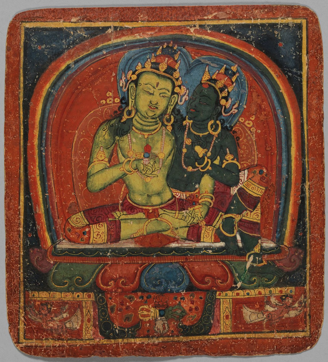 启动卡Tsakalis：Amoghasiddhi，15世纪初。 作者 不明