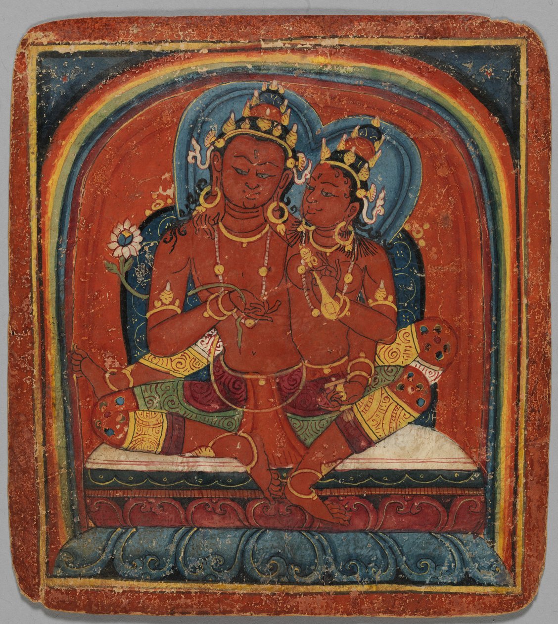 启动卡Tsakalis：Chenresi Avalokiteshvara，15世纪初。 作者 不明