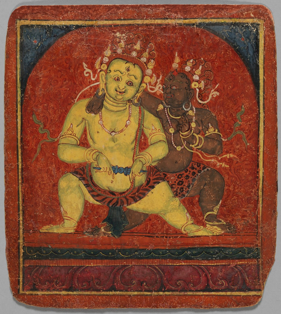 启动卡Tsakalis：Mahakala，15世纪初。 作者 不明