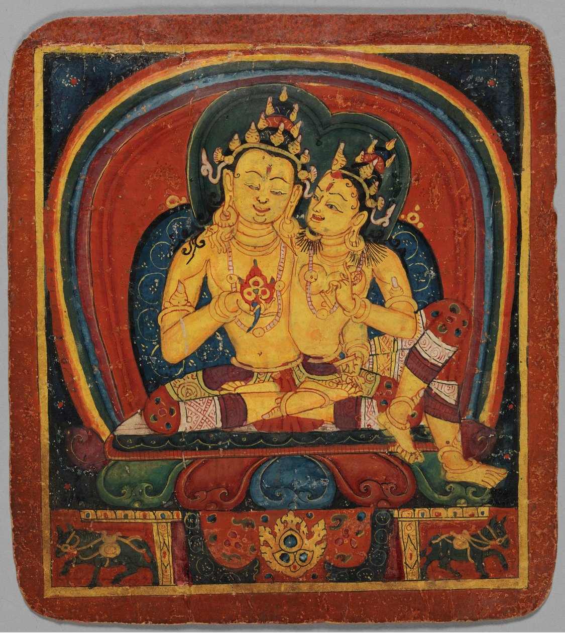 发起卡Tsakalis：Ratnasambhava，15世纪初。 作者 不明