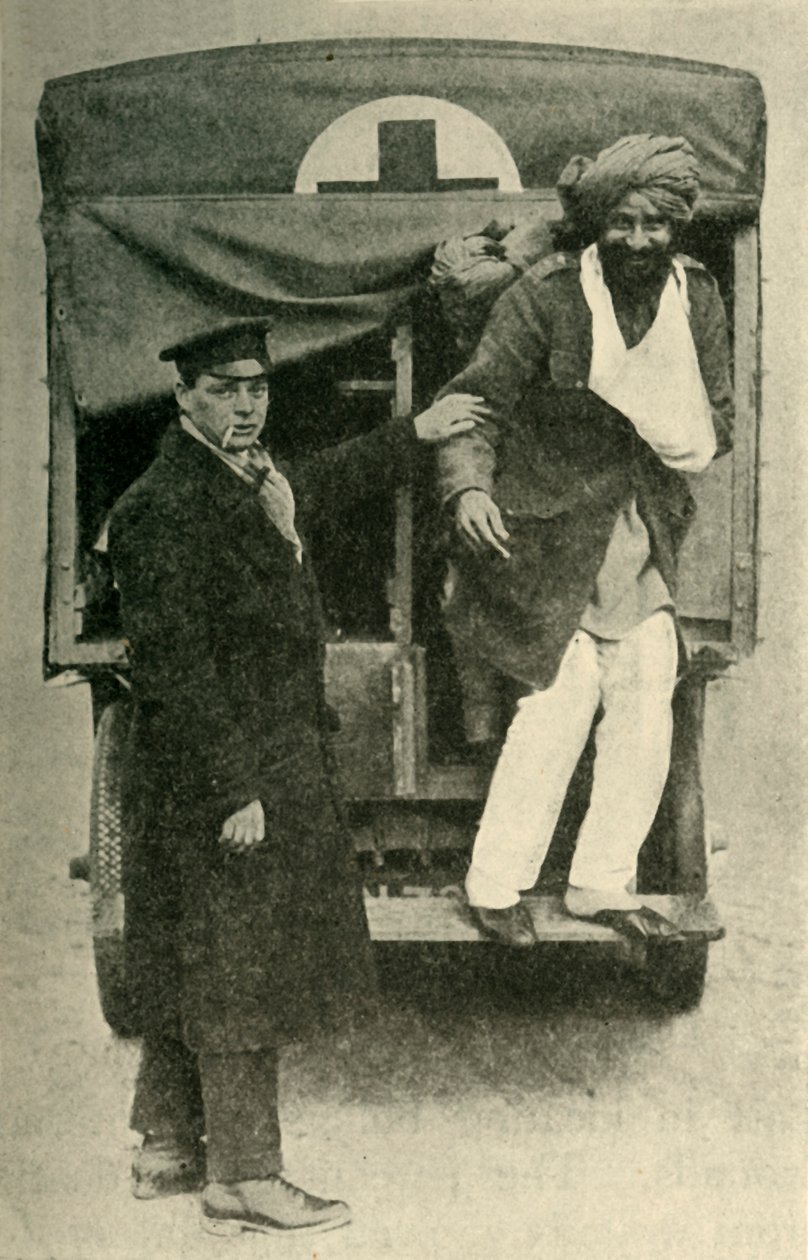 第一次世界大战受伤的印度士兵，1914年，c1920年。 作者 不明