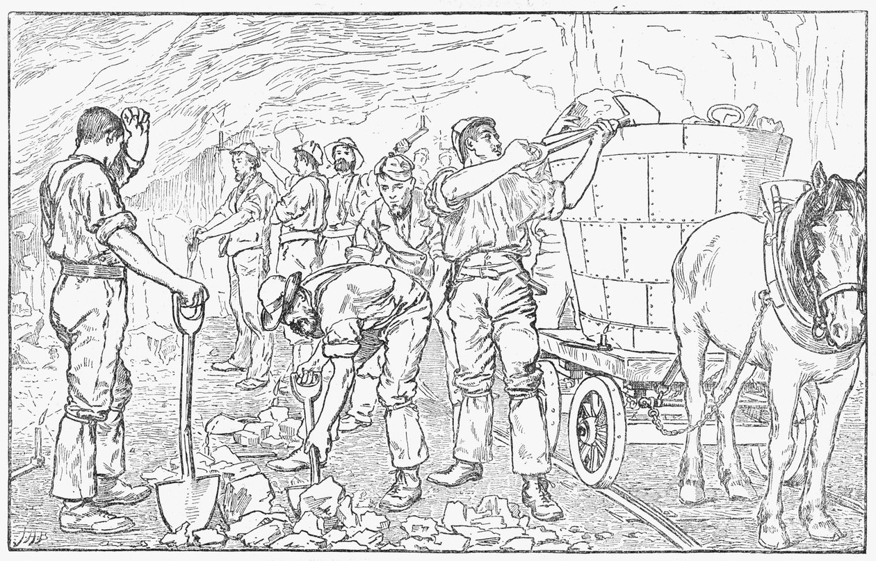 柴郡盐矿内部，1889年 作者 不明