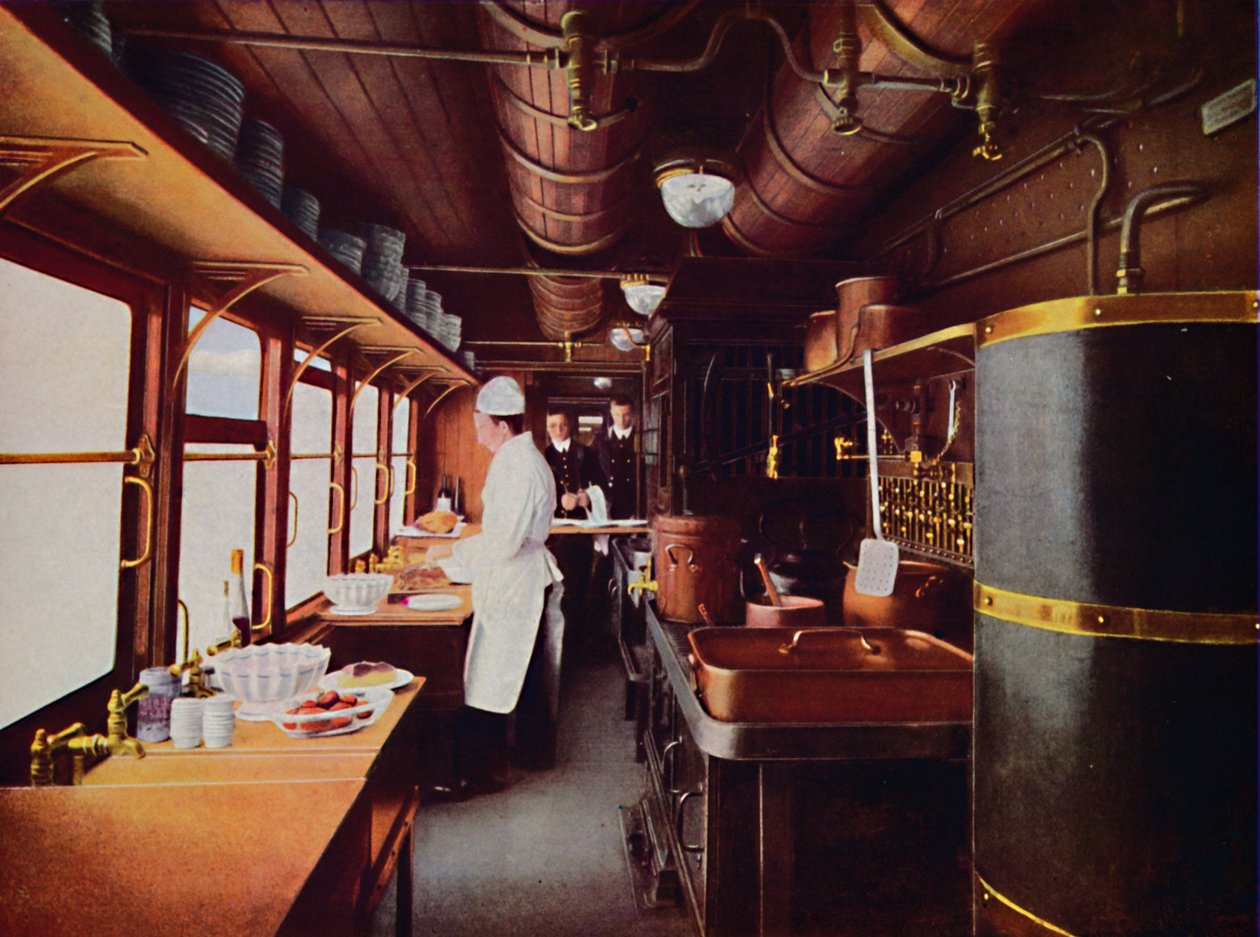 1926年，LMS铁路的餐厅厨房内 作者 不明