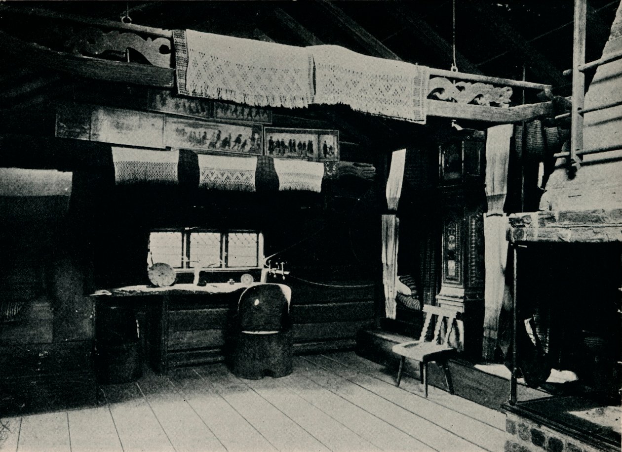 莫拉的内部，斯堪森露天博物馆，斯德哥尔摩，1925年 作者 不明